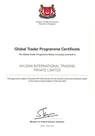 Global Trade Programme Certificate